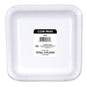 Bulk Cow Print Plates (Case of 96) by Beistle