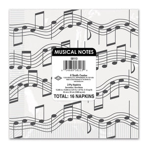 Bulk Musical Note Luncheon Napkins (Case of 192) by Beistle