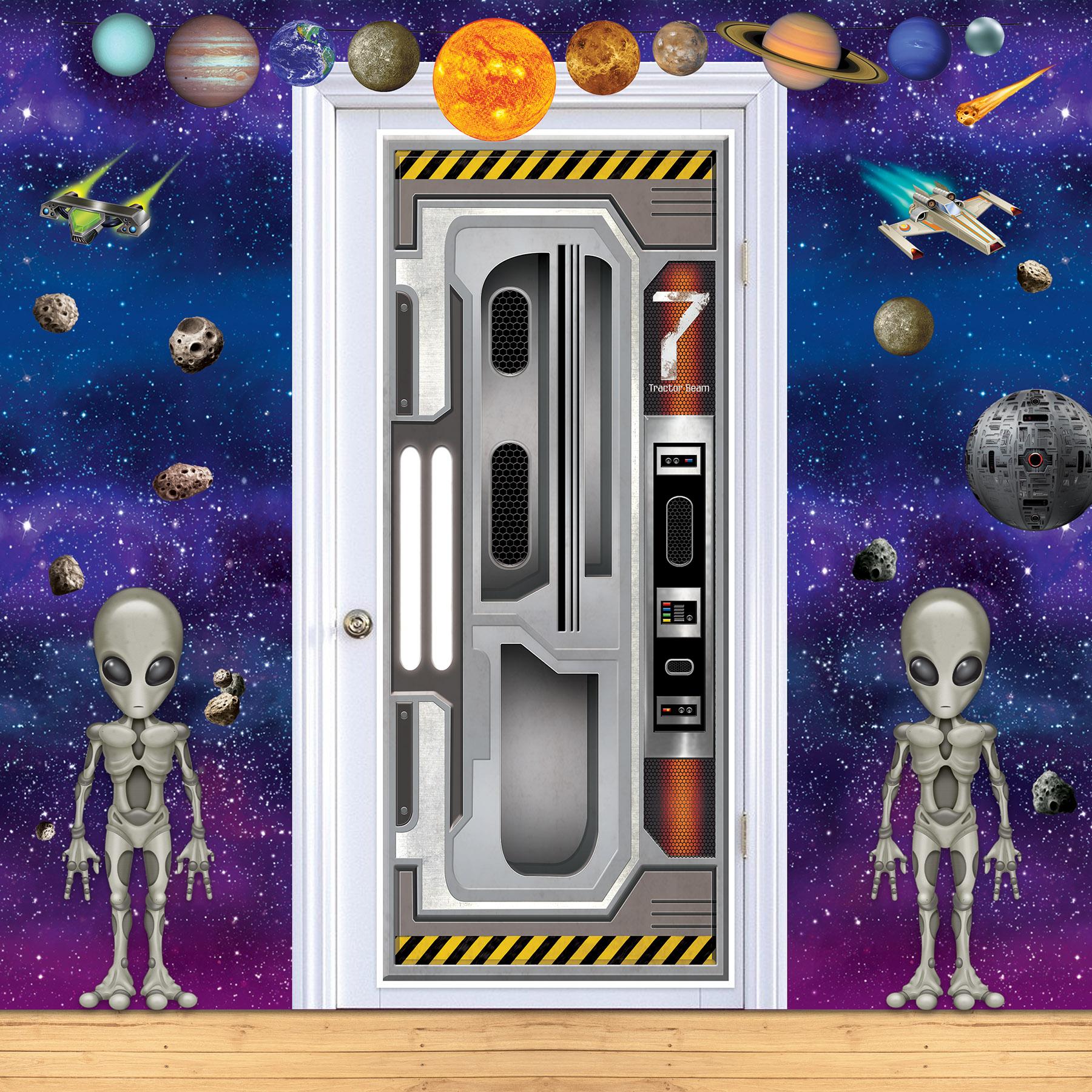 Beistle Spaceship Party Door Cover