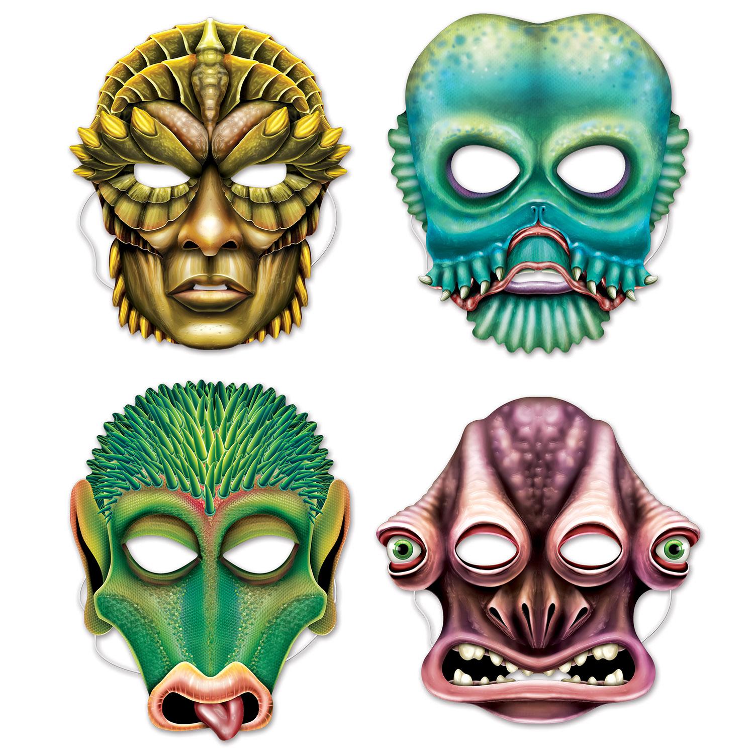 Beistle Alien Masks (4/Pkg)