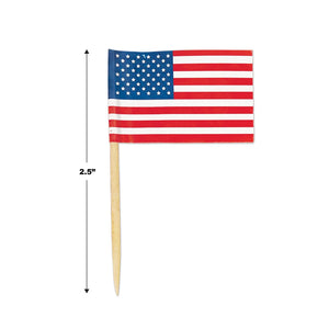 Patriotic Party U S Flag Picks (Case of 600)