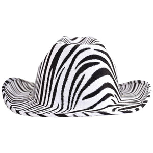 Bulk Zebra Print Cowboy Hat (6 Per Case) by Beistle