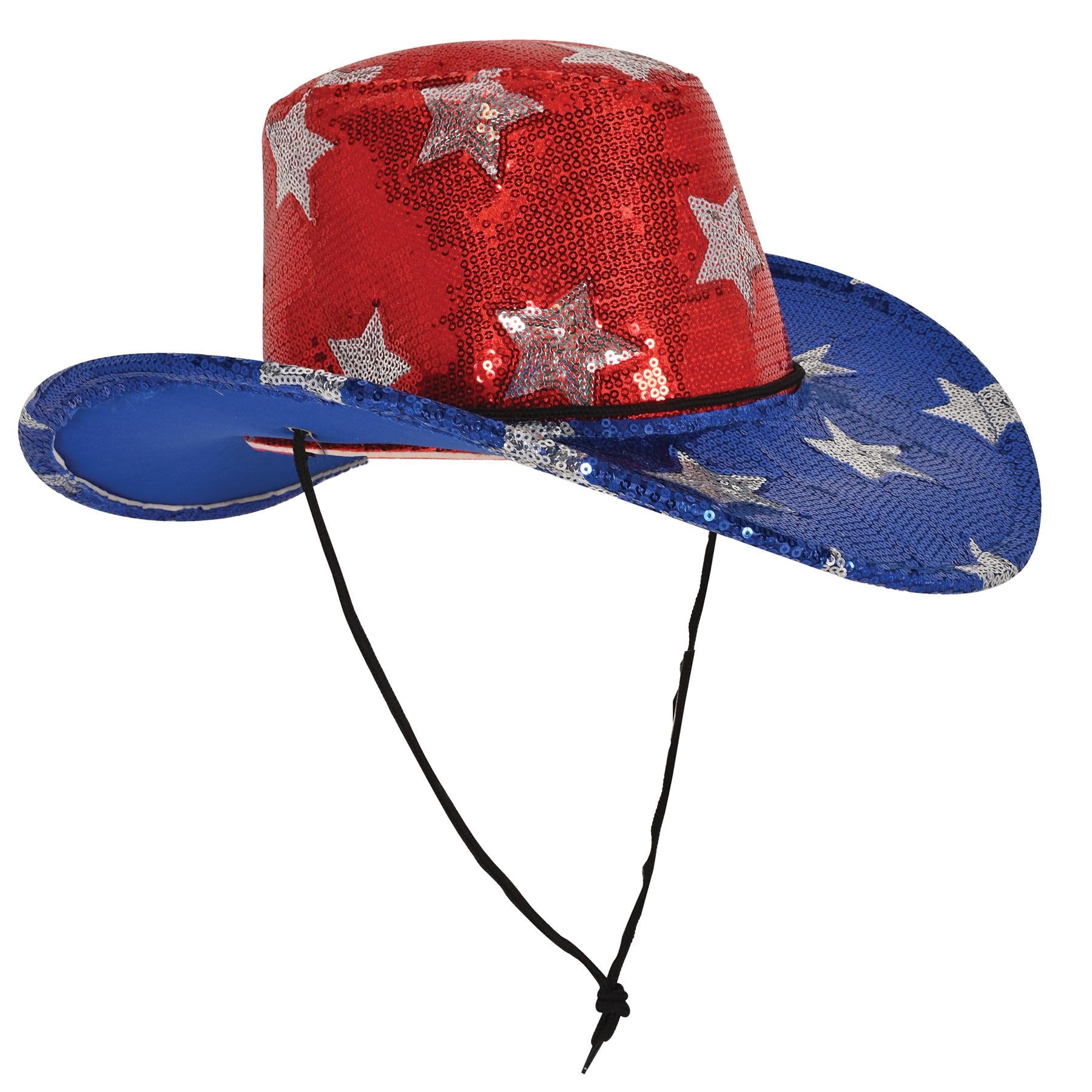 Beistle Sequined Patriotic Cowboy Hat