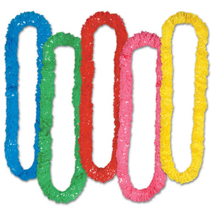 Beistle Luau Party Soft-Twist Poly Leis, assorted colors