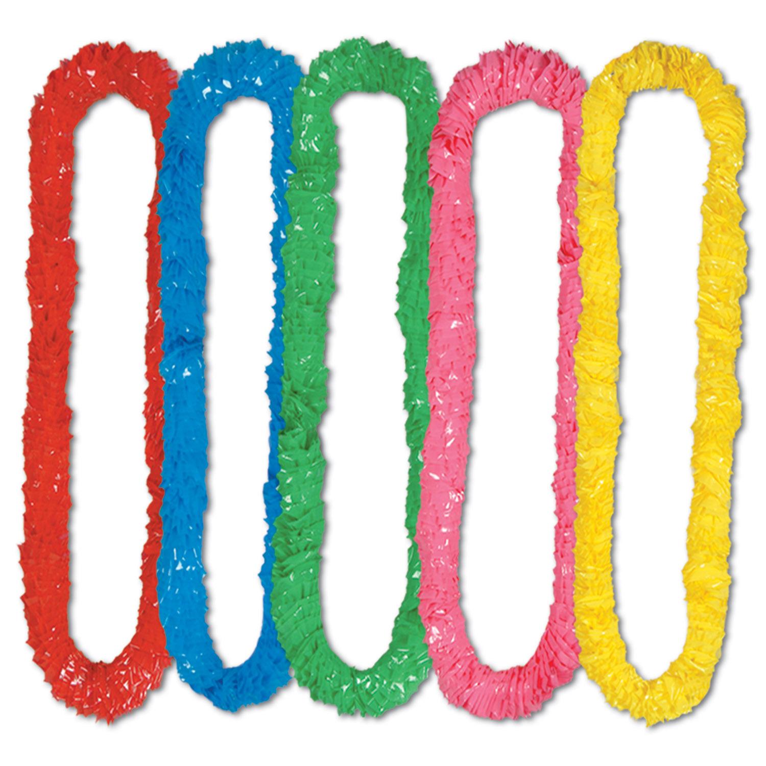 Beistle Luau Party Soft-Twist Poly Leis, assorted colors