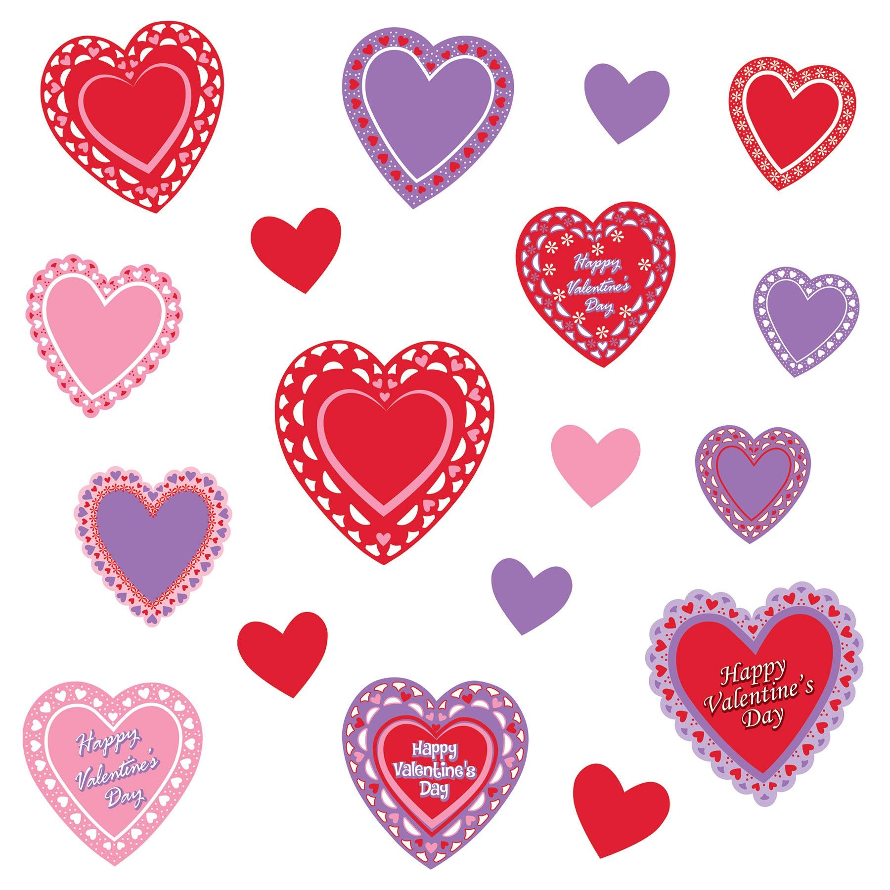 Beistle Valentine's Day Heart Stickers (2 Sheets/Pkg)