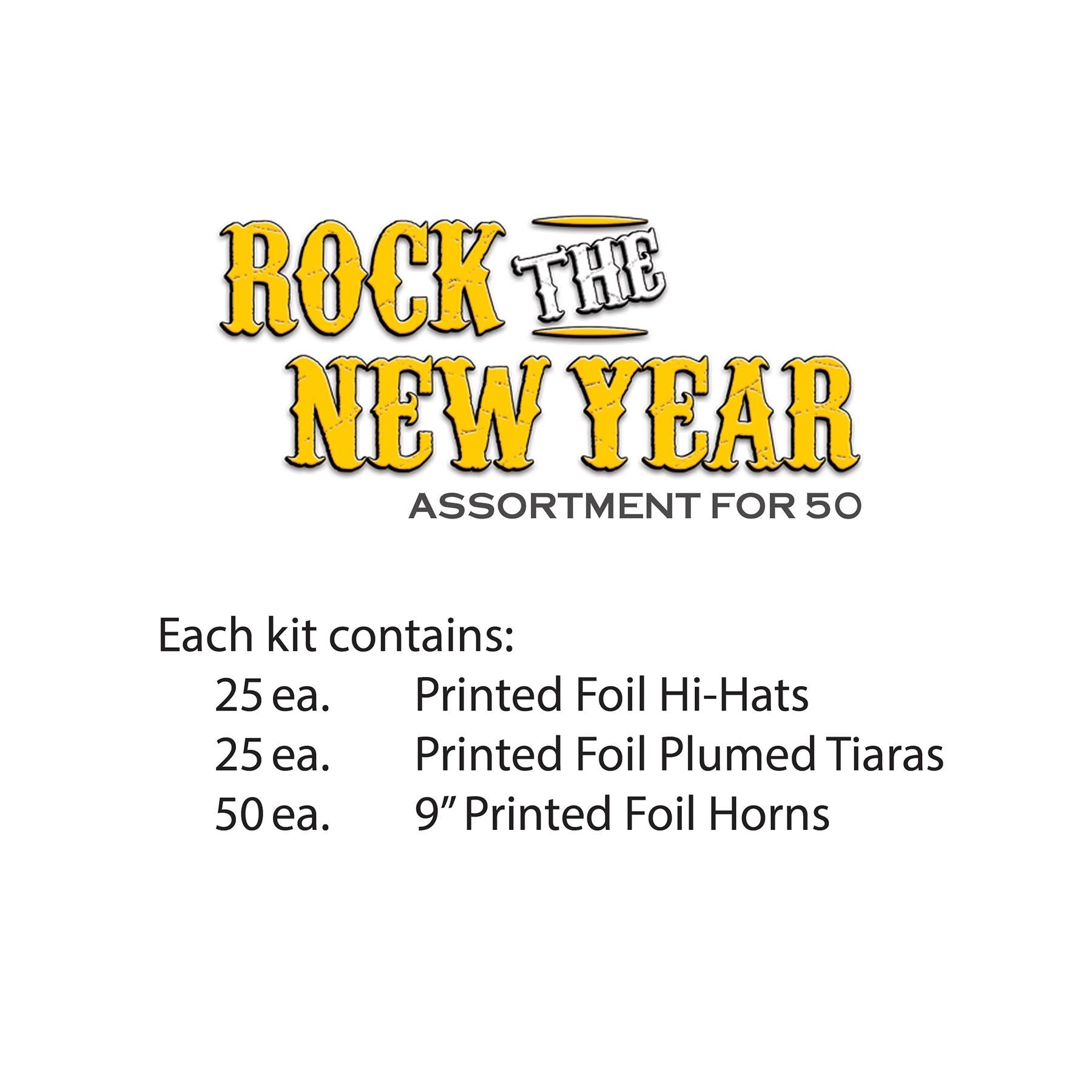 Rock The New Year New Year's Eve Party Kit for 50 People