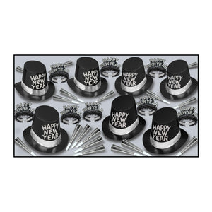 Beistle Black Tie New Year's Eve Party Kit for 50 People