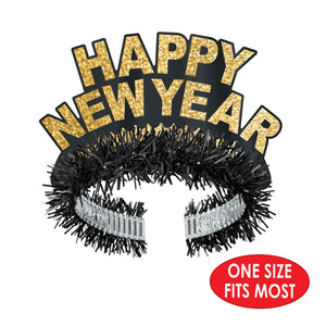 Black & Gold Happy New Year Regal Tiara