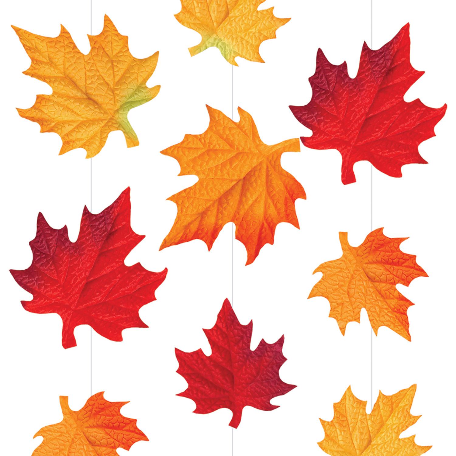 Thanksgiving Deluxe Fabric Autumn Leaves Stringers (3/Pkg)