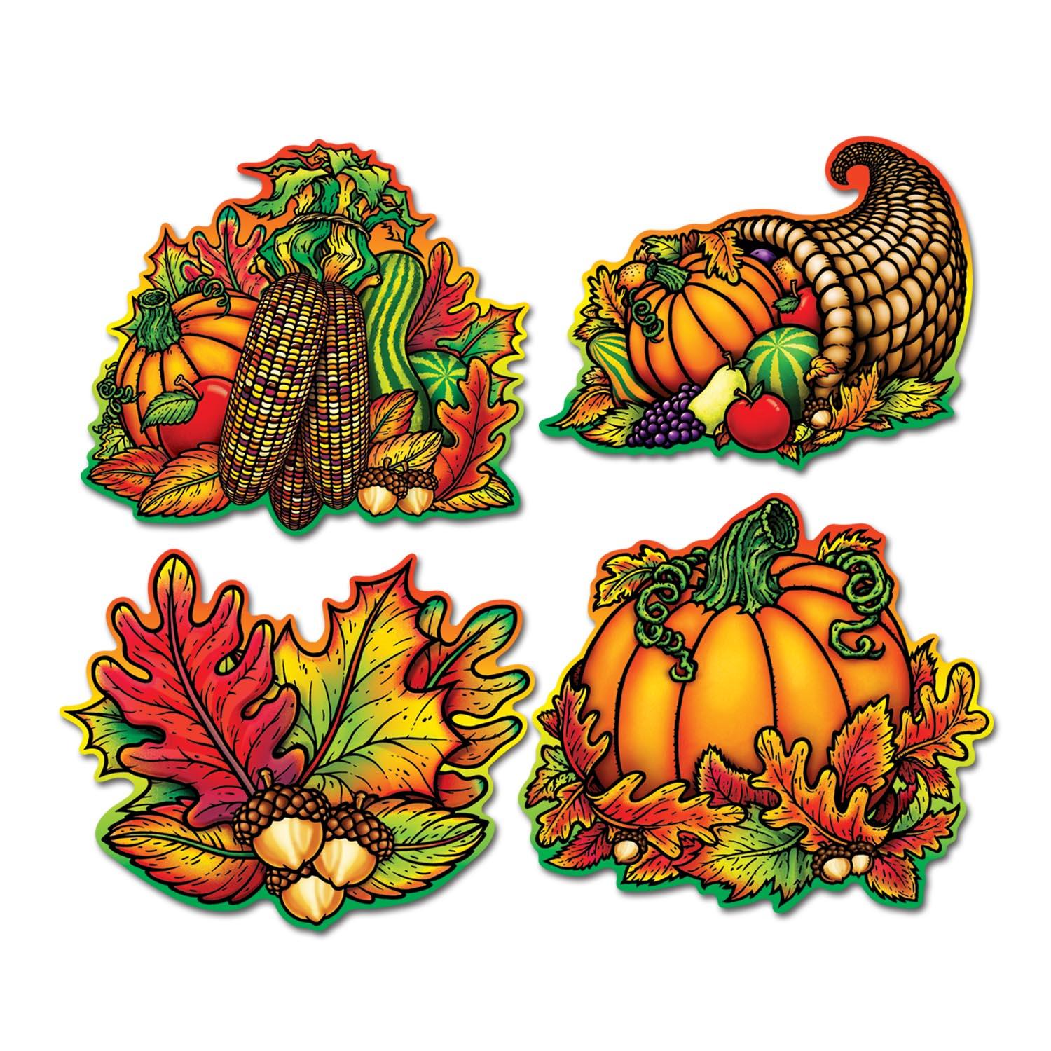 Thanksgiving Packaged Autumn Splendor Cutouts (4/Pkg)