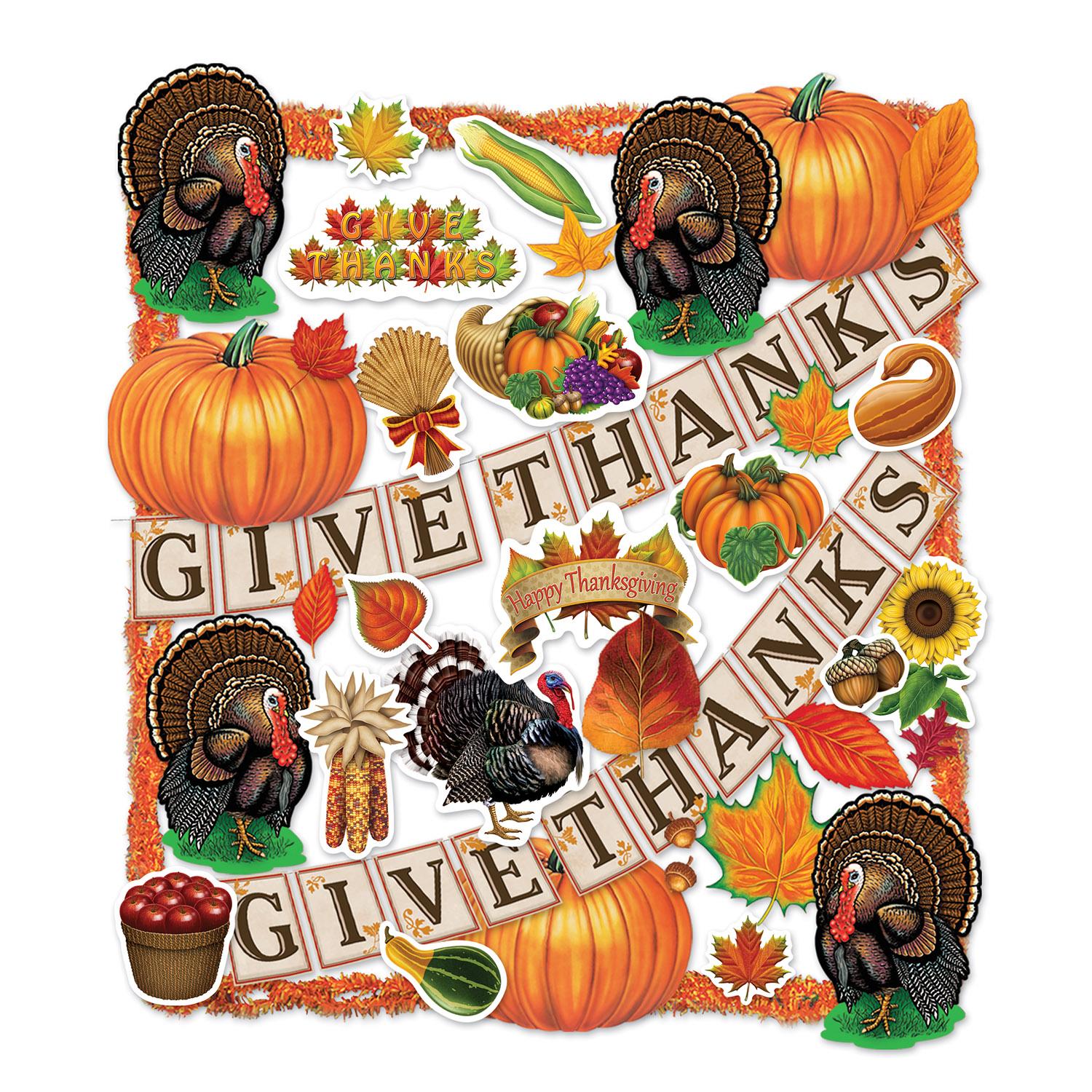 Beistle Thanksgiving Trimorama Decorating Kit