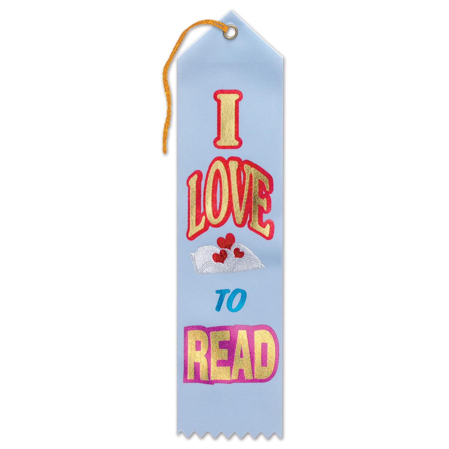 Beistle I Love To Read Award Ribbon