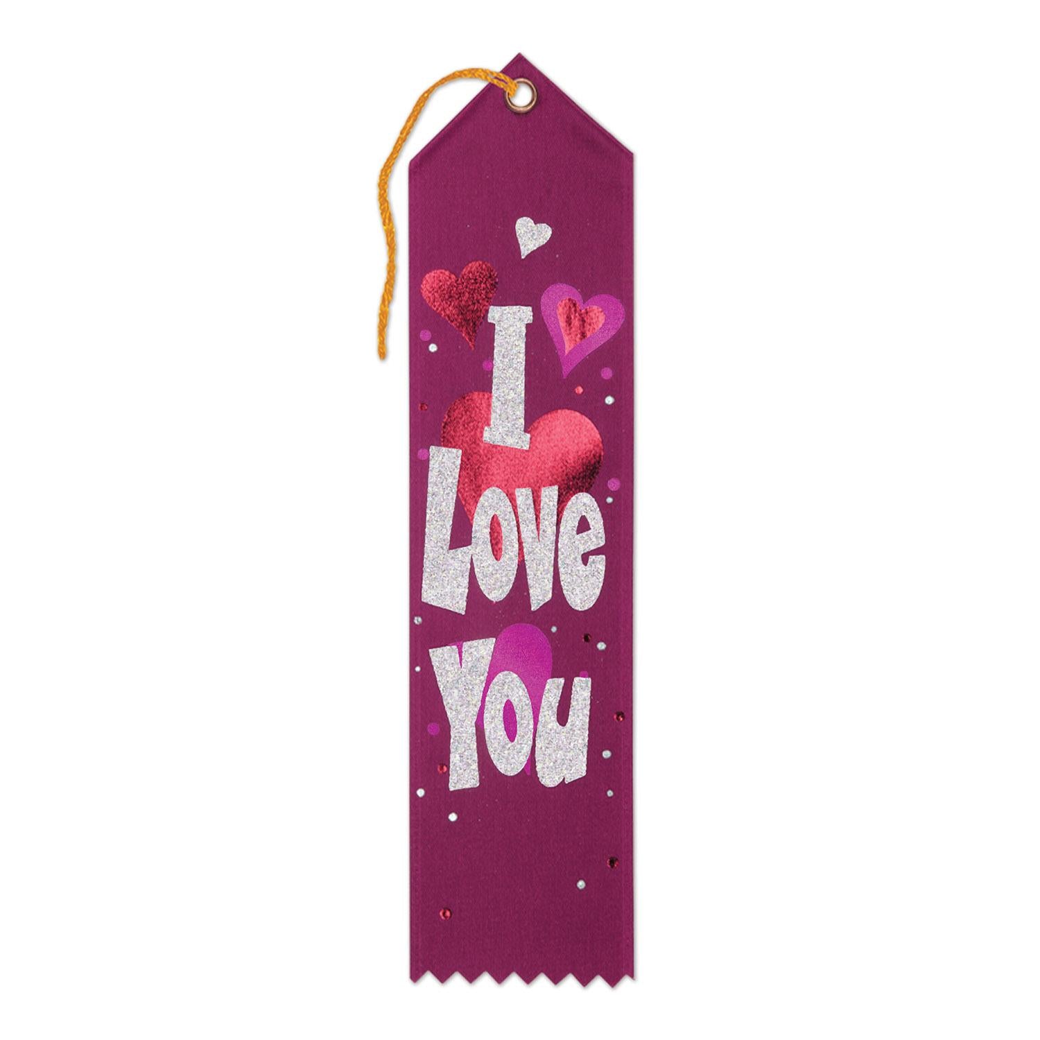 Beistle Valentine's Day I Love You Award Ribbon