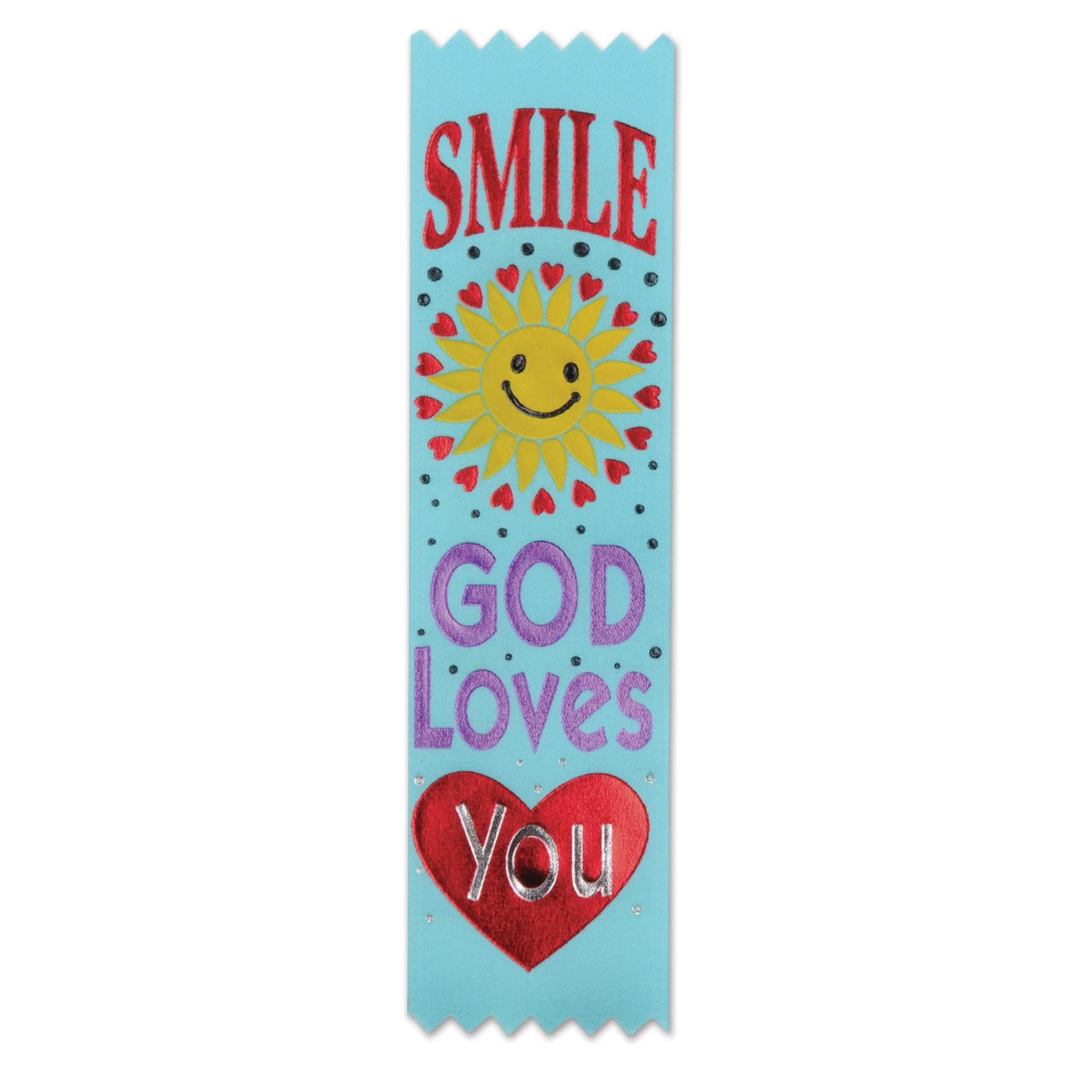 Beistle Smile - God Loves You Value Pack Ribbons (10/Pkg)