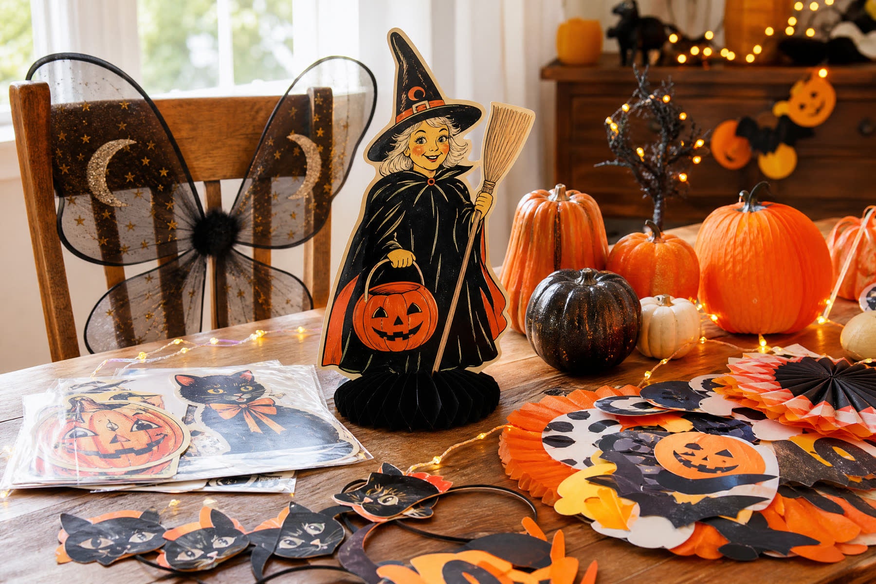 DIY Vintage Halloween Costumes and Halloween decorations for Retro Parties