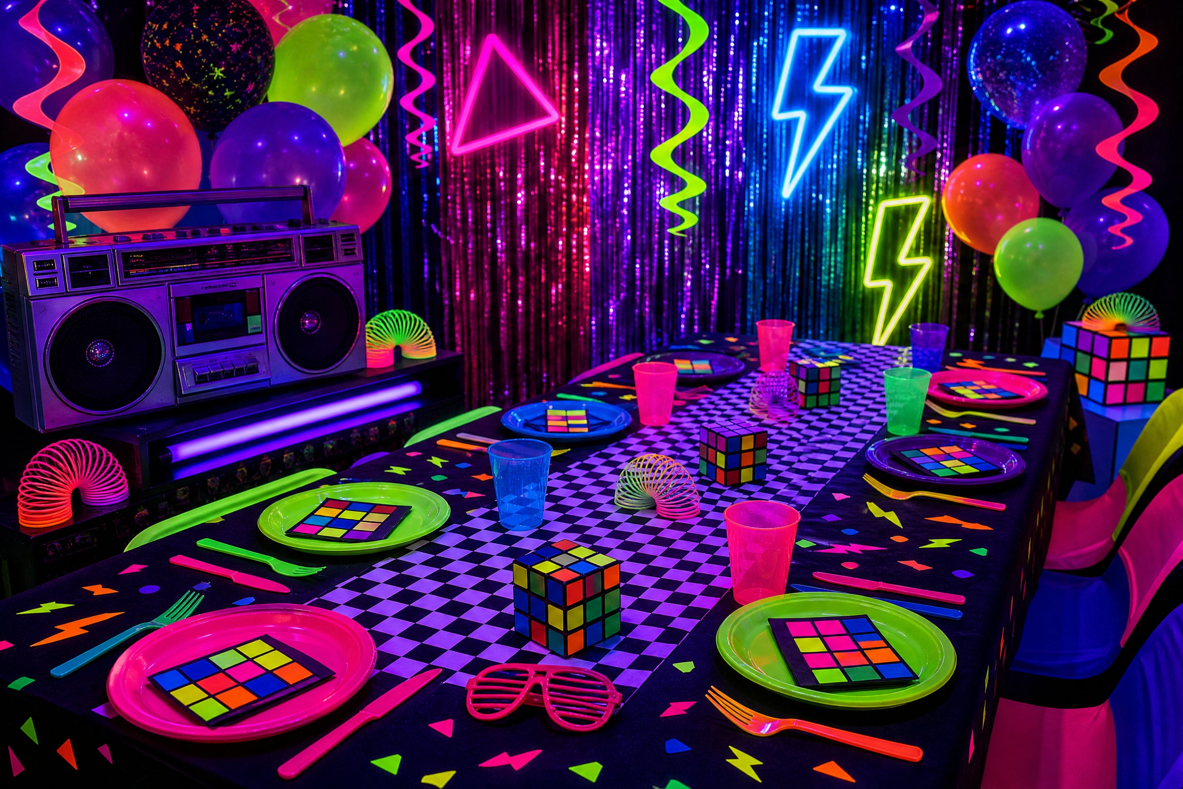 Epic 80s Party Guide: Decorations, Supplies, Games & Neon Vibes