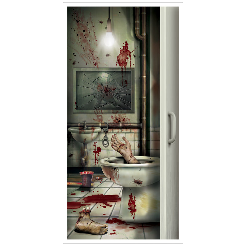 Creepy Crapper All-Weather Halloween Door Cover