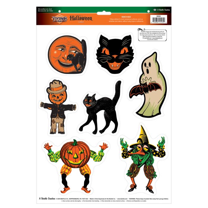 Vintage Halloween Cling Sheet (1 per package)
