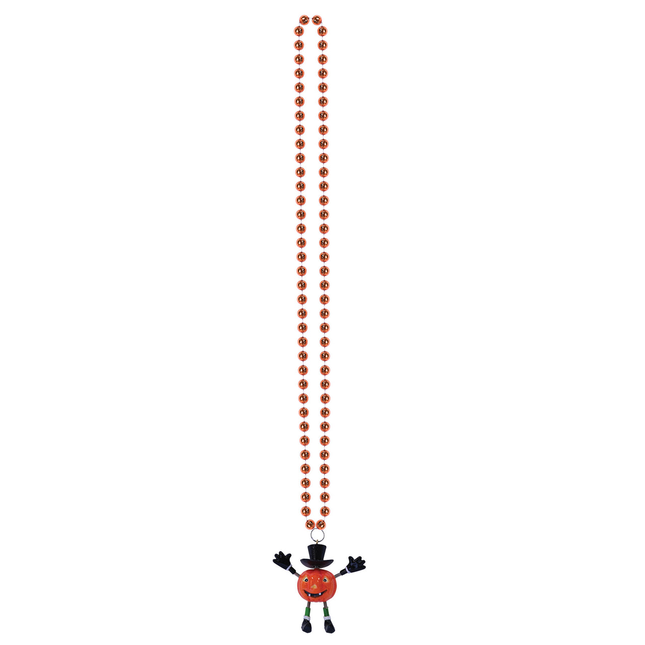 Beads Necklace w/Bobble J-O-L Man Medallion (1 per package)