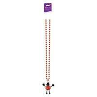 Beads Necklace w/Bobble J-O-L Man Medallion