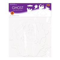 Plastic Die-Cut Ghost Decorations