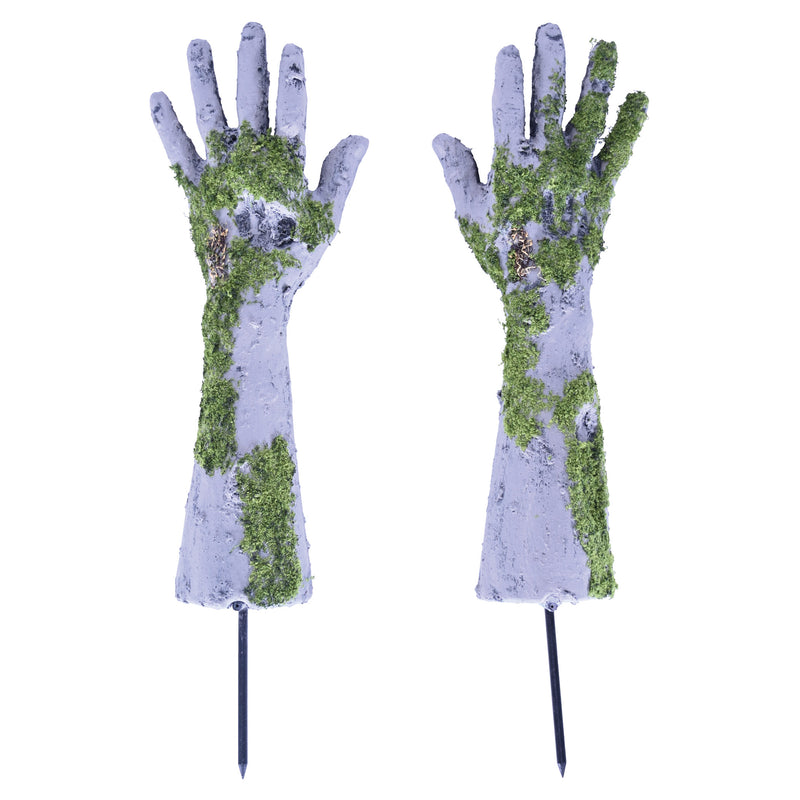 Plastic Zombie Hand Yard Stakes, 16", Plastic Decorations, Halloween