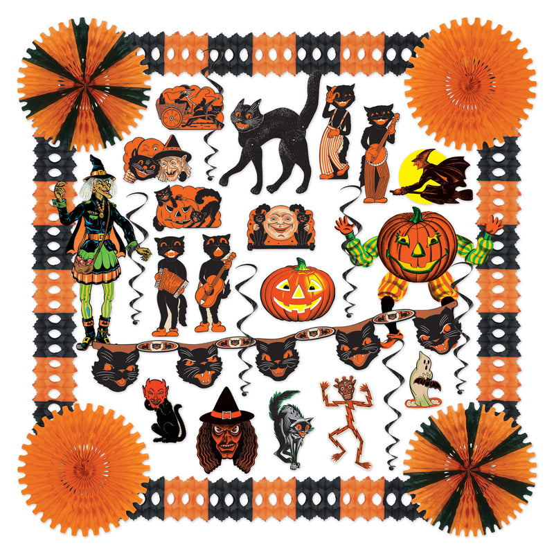 Vintage Halloween 33 Piece Decorating Kit, Decorating Kits, Halloween-Vintage, Halloween