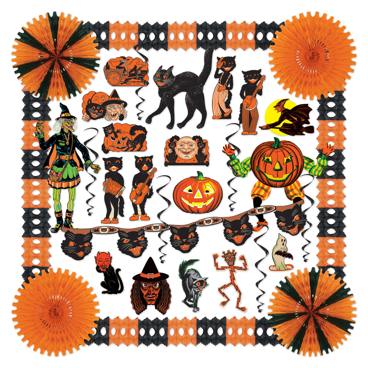 Vintage Halloween 33 Piece Decorating Kit, Decorating Kits, Halloween-Vintage, Halloween