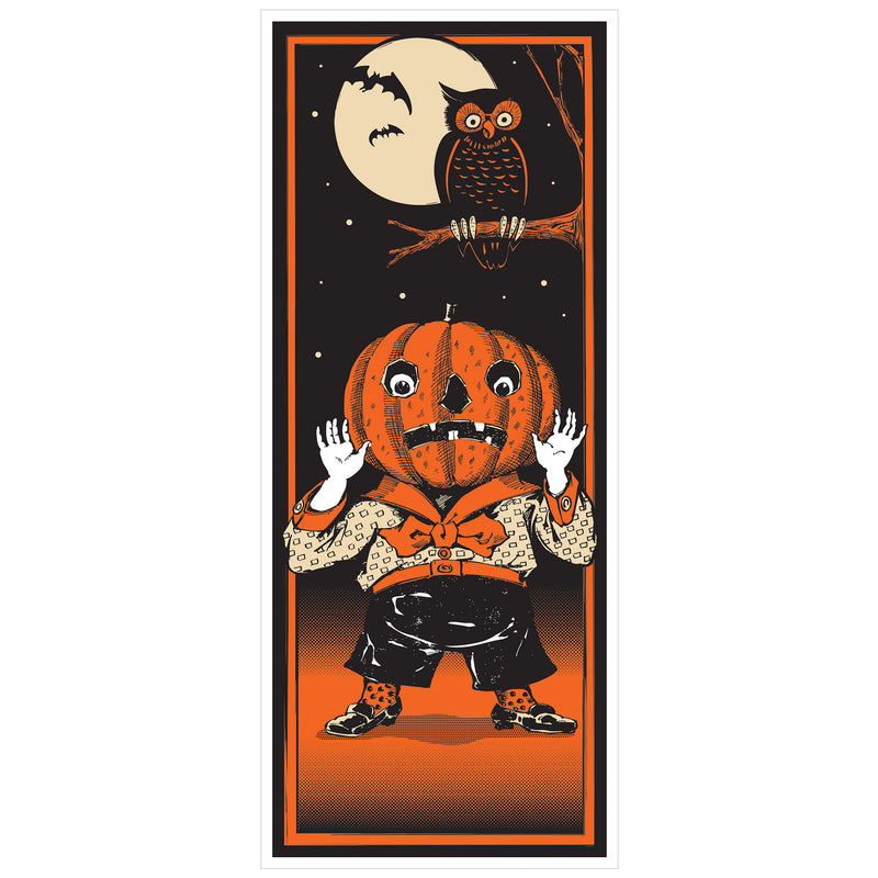 Vintage Halloween Door Cover, 6' x 30", Hanging Decorations, Halloween-Vintage, Halloween