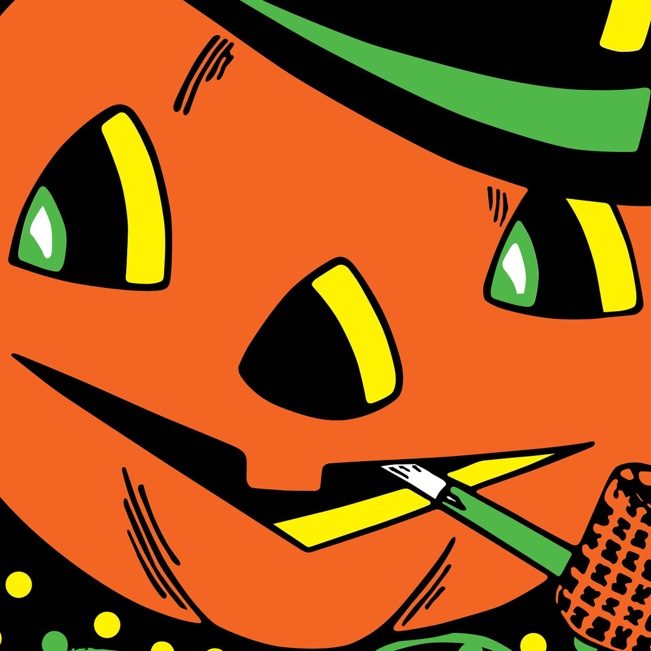 Vintage Halloween Cat & Jack-O'-Lantern Stand-Ups (2-Pack)
