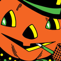 Vintage Halloween Cat & Jack-O'-Lantern Stand-Ups (2-Pack)