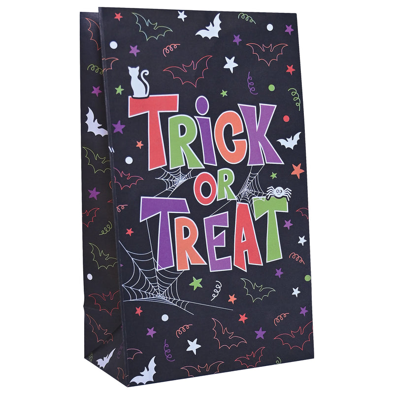 Halloween Paper Treat Bags w/Stickers (12 per package)
