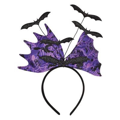 Glittered Bat Headband (1 per package)