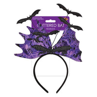 Glittered Bat Headband