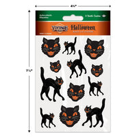 Vintage Halloween Black Cat Stickers