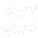 Plastic Die-Cut Skull Decorations (6 per package)