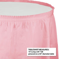 6ct Bulk Classic Pink Plastic Tableskirt