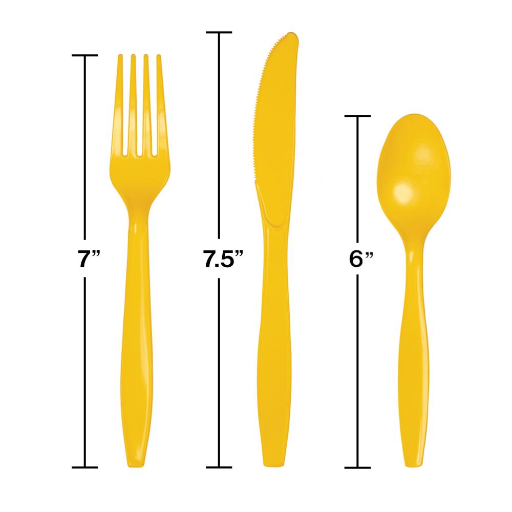 288ct Bulk School Bus Yellow Assorted Plastic Cutlery