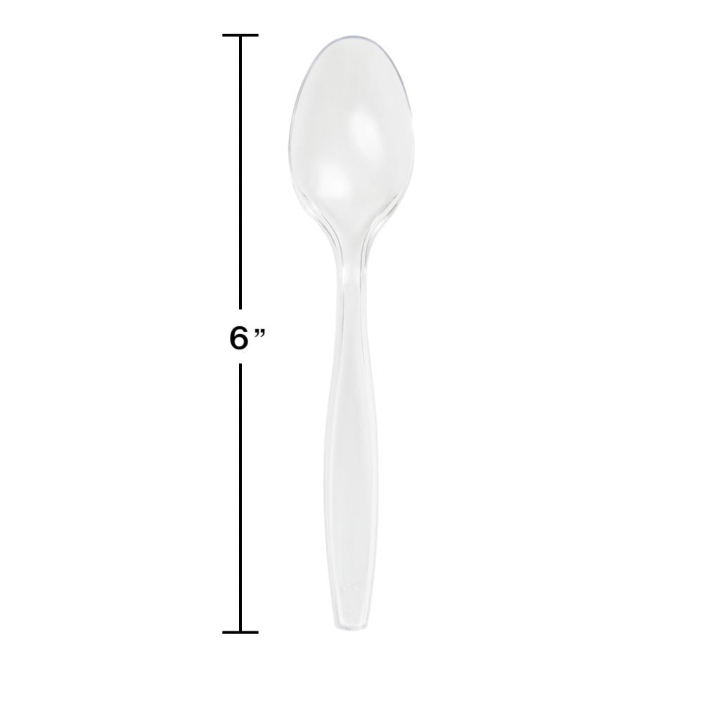 288ct Bulk Clear Plastic Spoons