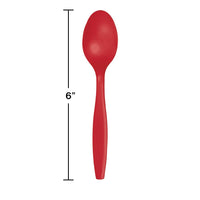 288ct Bulk Classic Red Plastic Spoons