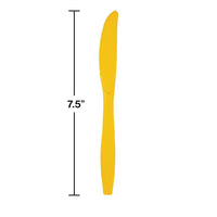 288ct Bulk School Bus Yellow Plastic Knives