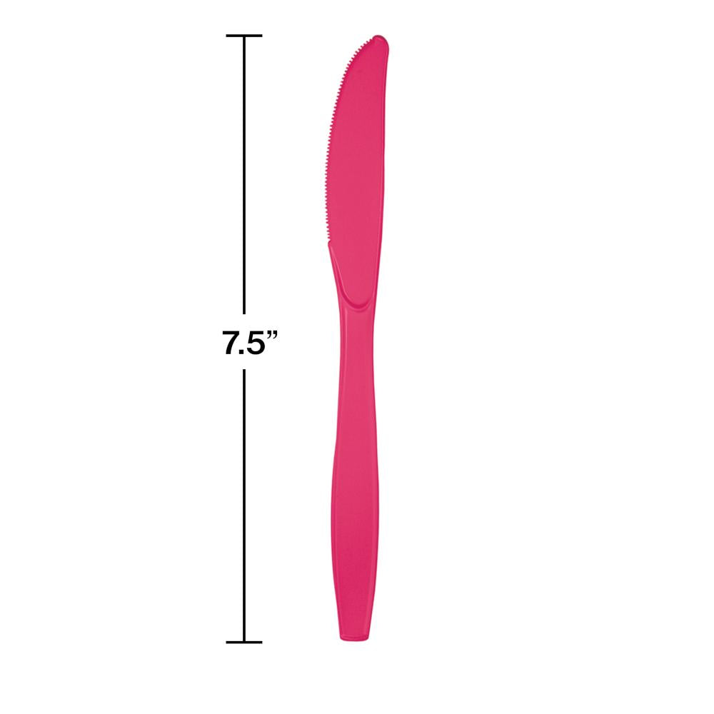 288ct Bulk Hot Magenta Plastic Knives