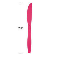 288ct Bulk Hot Magenta Plastic Knives