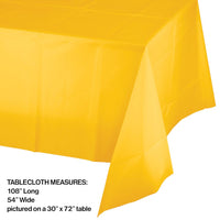 12ct Bulk School Bus Yellow Plastic Table Covers