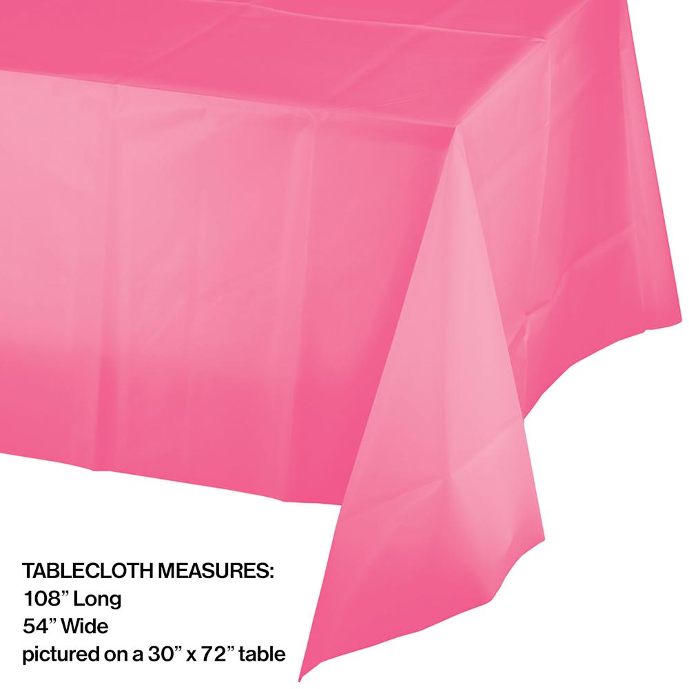 12ct Bulk Candy Pink Plastic Table Covers