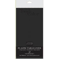 12ct Bulk Black Velvet Plastic Table Covers