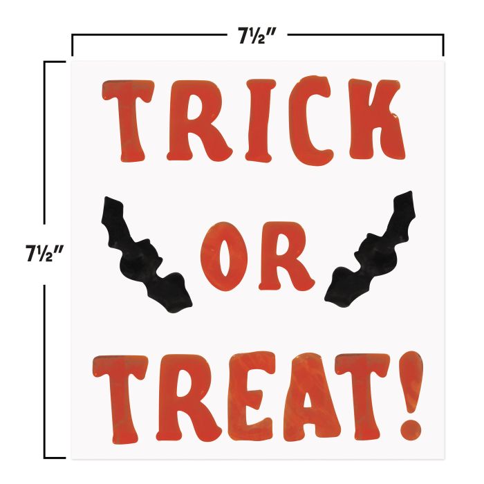 Halloween Trick or Treat Gel Clings (15 Ct Sheet)