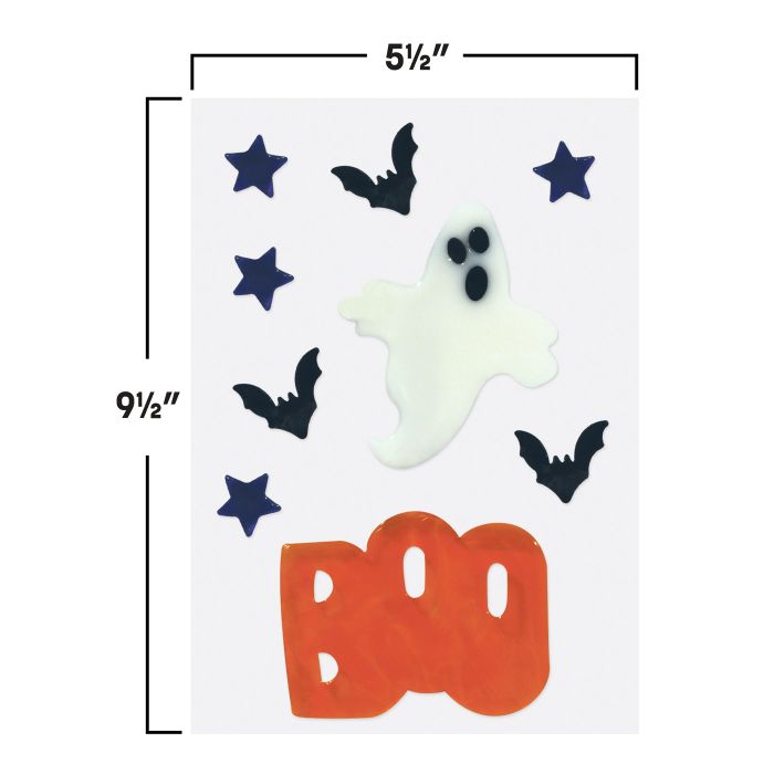 Spooky Ghost Gel Clings - Halloween Window Decorations