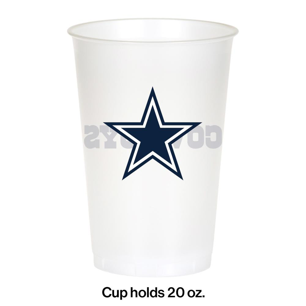 96/Case Bulk Dallas Cowboys 20 oz Plastic Cups
